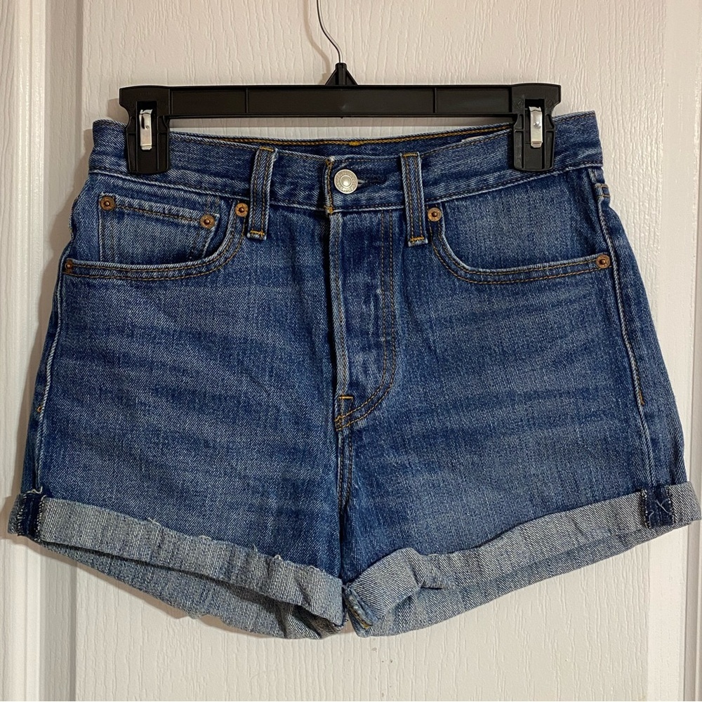 Levi’s 501 Cotton White Oak Cone Denim Button-fly Jean Shorts Size 27